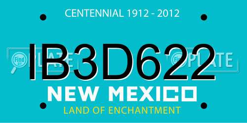 IB3D622 New Mexico License Plate
