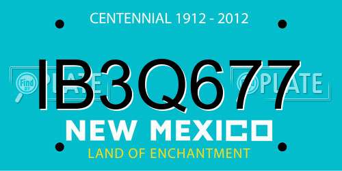 IB3Q677 New Mexico License Plate