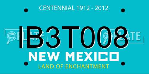 IB3T008 New Mexico License Plate