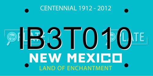 IB3T010 New Mexico License Plate