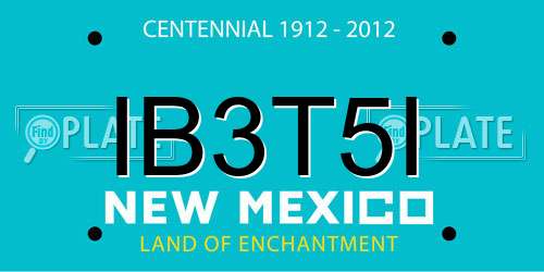 IB3T5I New Mexico License Plate