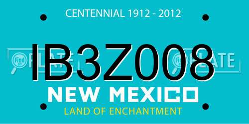IB3Z008 New Mexico License Plate