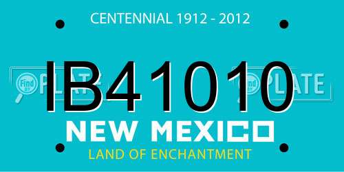 IB41010 New Mexico License Plate