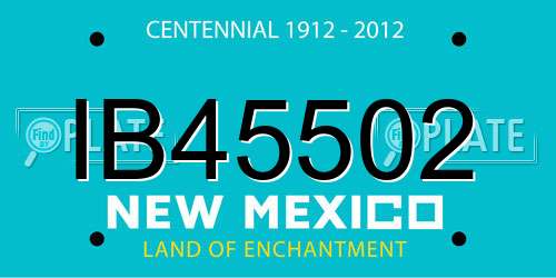 IB45502 New Mexico License Plate