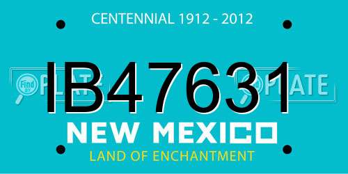 IB47631 New Mexico License Plate