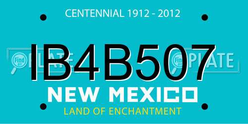 IB4B507 New Mexico License Plate