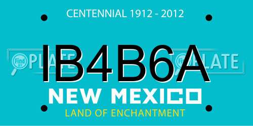 IB4B6A New Mexico License Plate