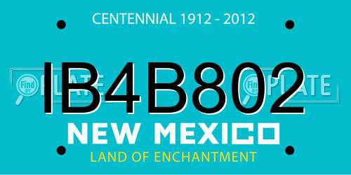 IB4B802 New Mexico License Plate