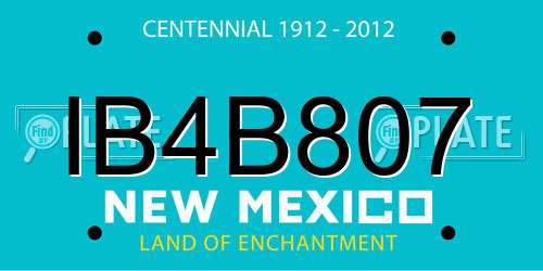 IB4B807 New Mexico License Plate