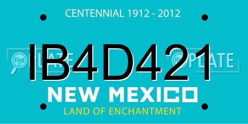 IB4D421 New Mexico License Plate