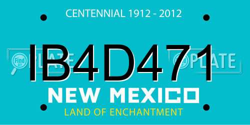 IB4D471 New Mexico License Plate