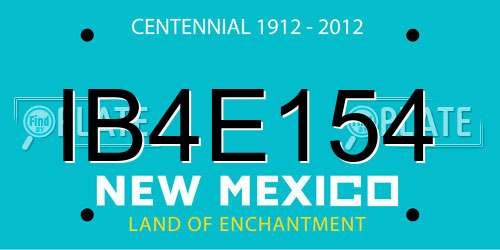 IB4E154 New Mexico License Plate