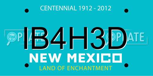 IB4H3D New Mexico License Plate