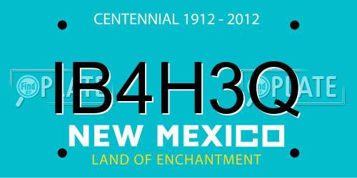 IB4H3Q New Mexico License Plate