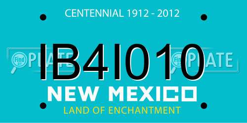 IB4I010 New Mexico License Plate