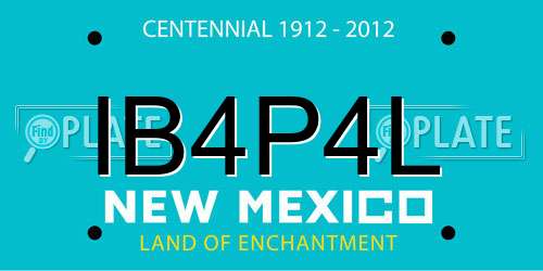 IB4P4L New Mexico License Plate
