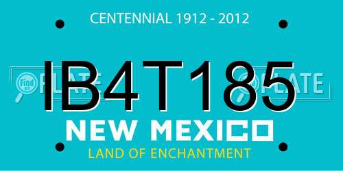 IB4T185 New Mexico License Plate