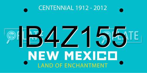 IB4Z155 New Mexico License Plate