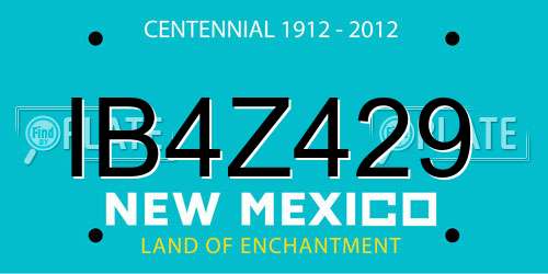 IB4Z429 New Mexico License Plate