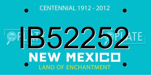 IB52252 New Mexico License Plate