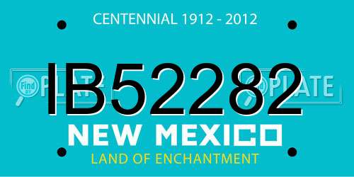 IB52282 New Mexico License Plate