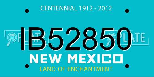 IB52850 New Mexico License Plate