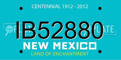 IB52880 New Mexico License Plate