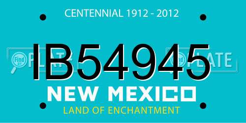 IB54945 New Mexico License Plate