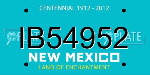 IB54952 New Mexico License Plate