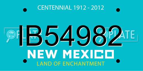 IB54982 New Mexico License Plate
