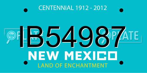 IB54987 New Mexico License Plate