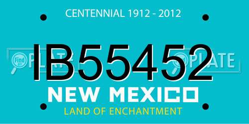 IB55452 New Mexico License Plate