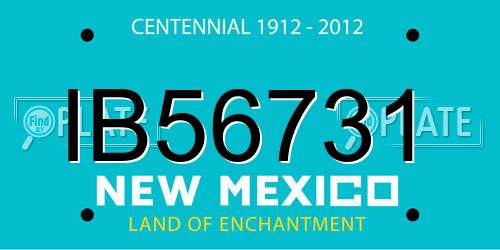 IB56731 New Mexico License Plate