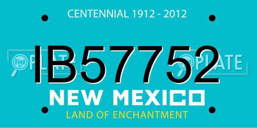 IB57752 New Mexico License Plate