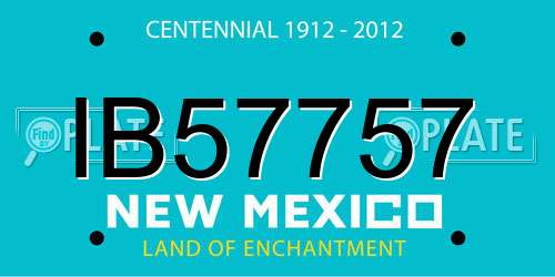 IB57757 New Mexico License Plate