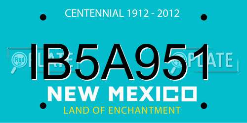 IB5A951 New Mexico License Plate