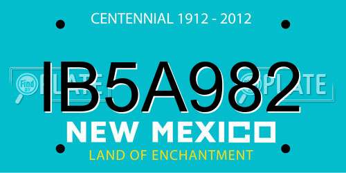 IB5A982 New Mexico License Plate