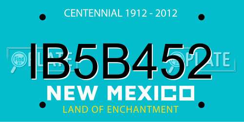IB5B452 New Mexico License Plate