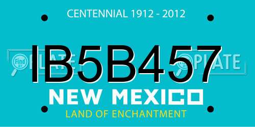 IB5B457 New Mexico License Plate