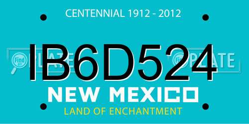 IB6D524 New Mexico License Plate
