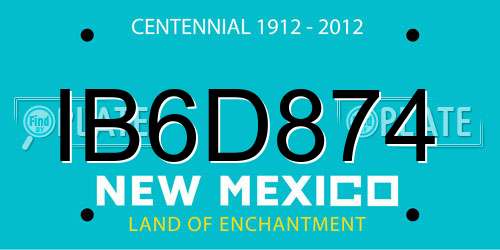 IB6D874 New Mexico License Plate