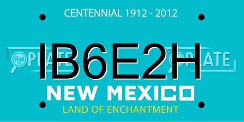 IB6E2H New Mexico License Plate