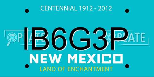 IB6G3P New Mexico License Plate