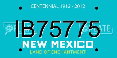 IB75775 New Mexico License Plate