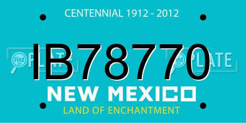 IB78770 New Mexico License Plate