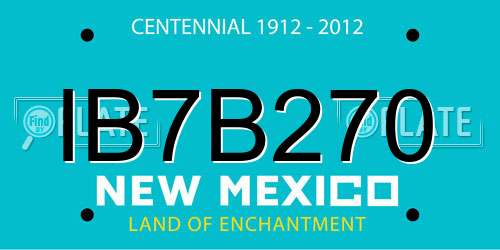 IB7B270 New Mexico License Plate
