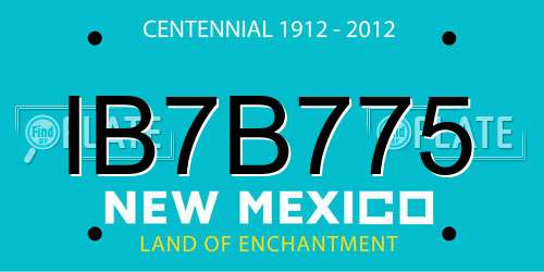 IB7B775 New Mexico License Plate