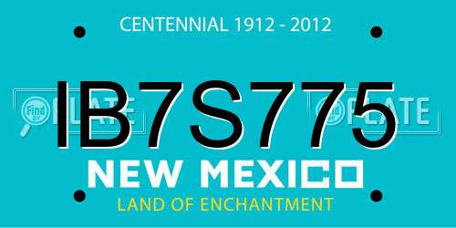 IB7S775 New Mexico License Plate