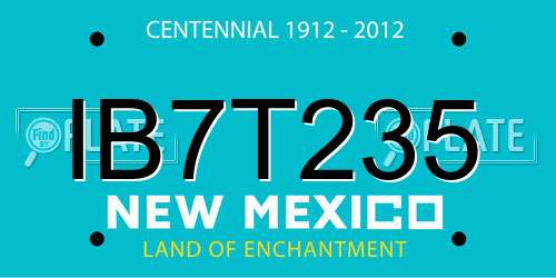 IB7T235 New Mexico License Plate