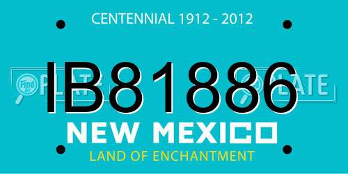 IB81886 New Mexico License Plate